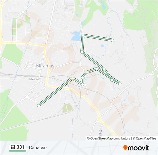 Plan de la ligne 331 de bus