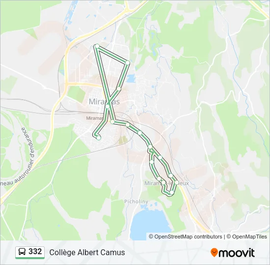 332 Bus Line Map