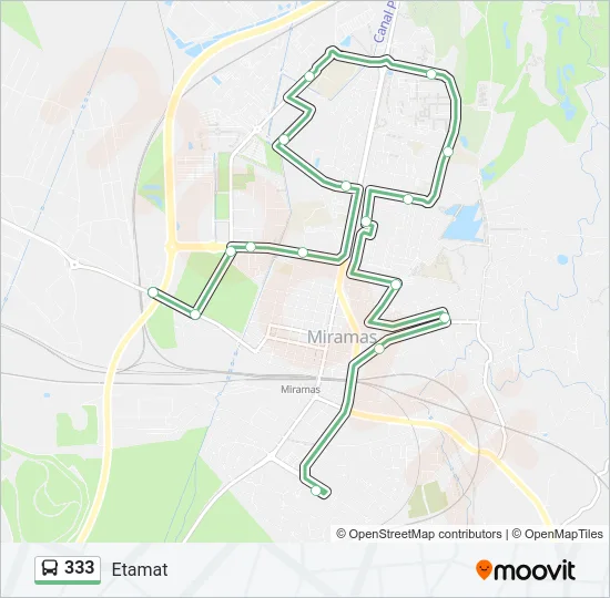 333 Bus Line Map