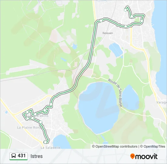 431 Bus Line Map