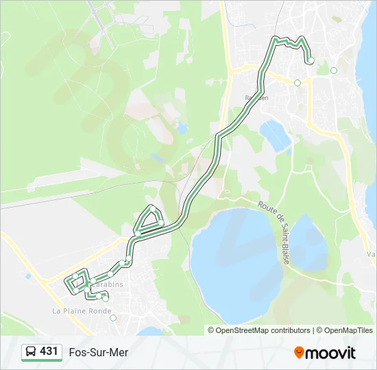 431 Bus Line Map