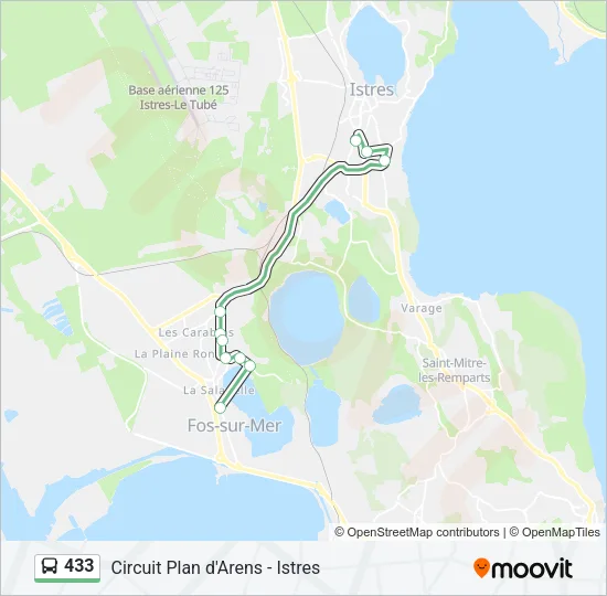 433 Bus Line Map