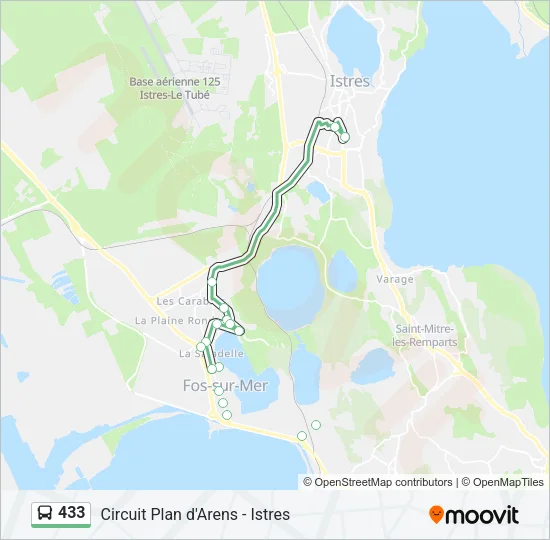 433 Bus Line Map
