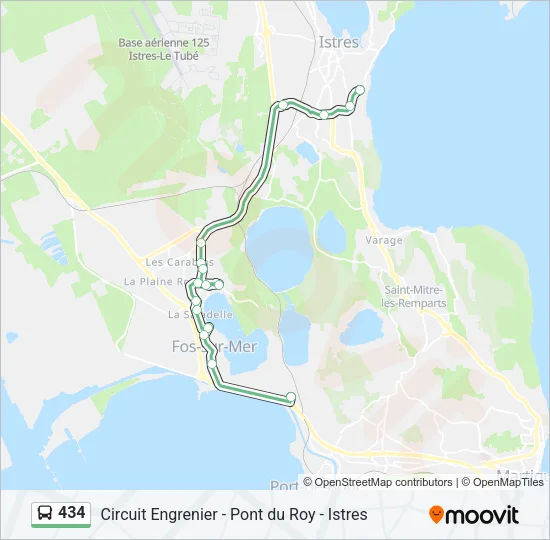 434 Bus Line Map