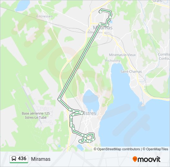Plan de la ligne 436 de bus