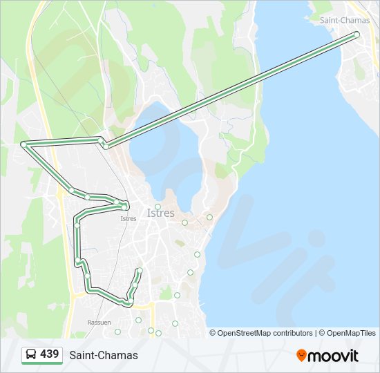 Plan de la ligne 439 de bus