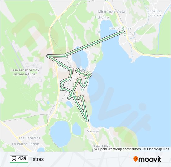 Plan de la ligne 439 de bus