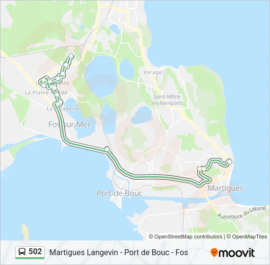 502 Bus Line Map