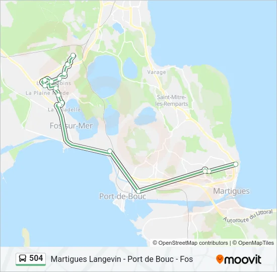 504 Bus Line Map