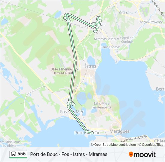 Plan de la ligne 556 de bus