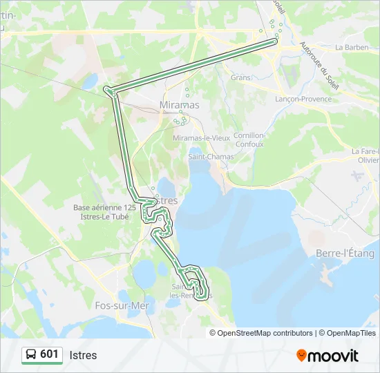 601 Bus Line Map