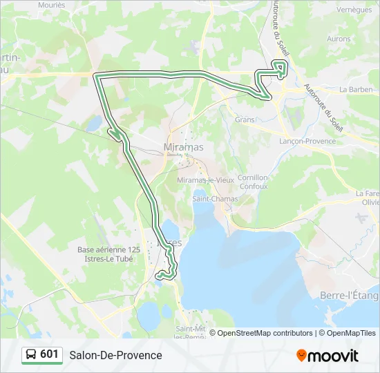 601 Bus Line Map