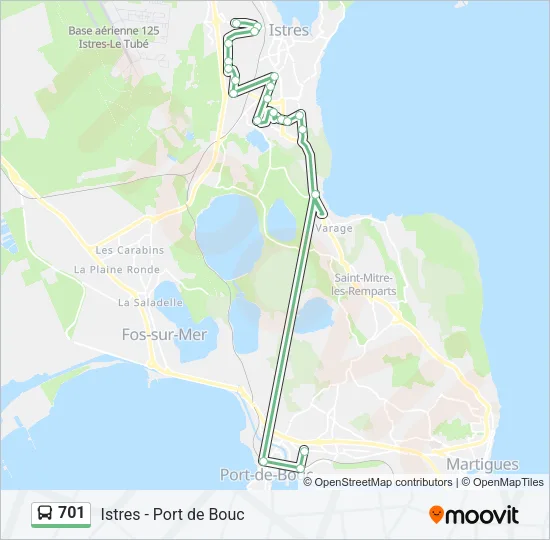 701 Bus Line Map