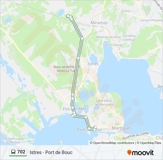 Plan de la ligne 702 de bus