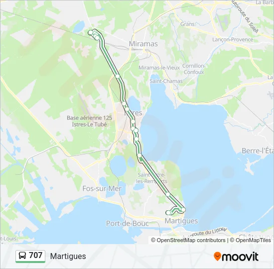707 Bus Line Map