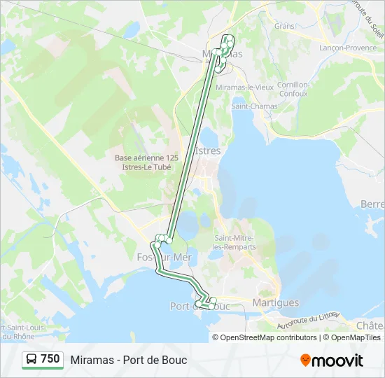 750 Bus Line Map