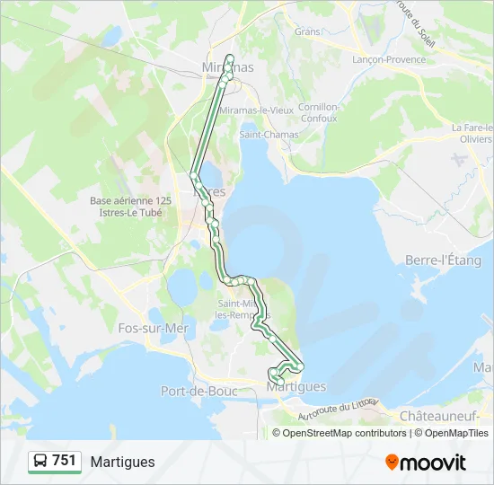 751 Bus Line Map