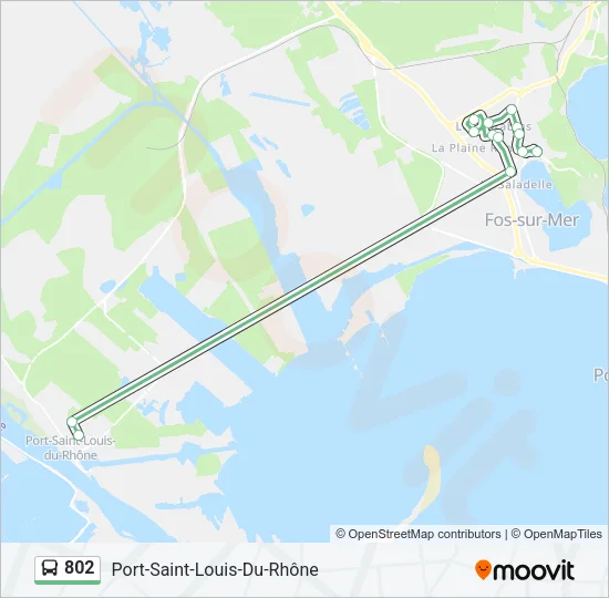 802 Bus Line Map