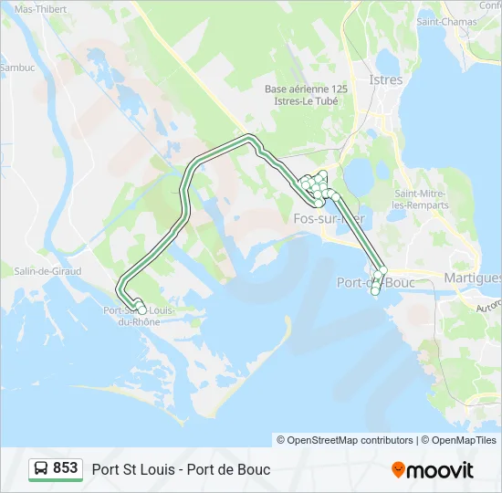 853 Bus Line Map