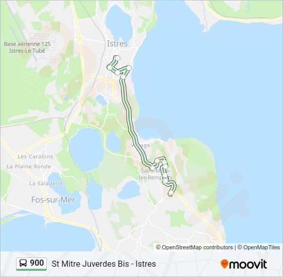 Plan de la ligne 900 de bus
