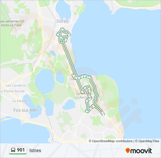 Plan de la ligne 901 de bus