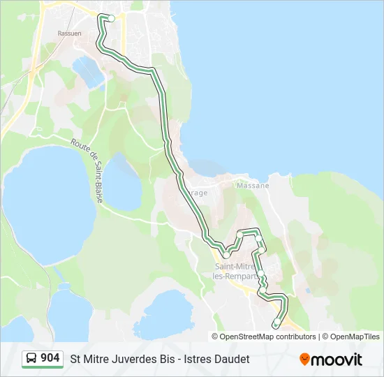 904 Bus Line Map
