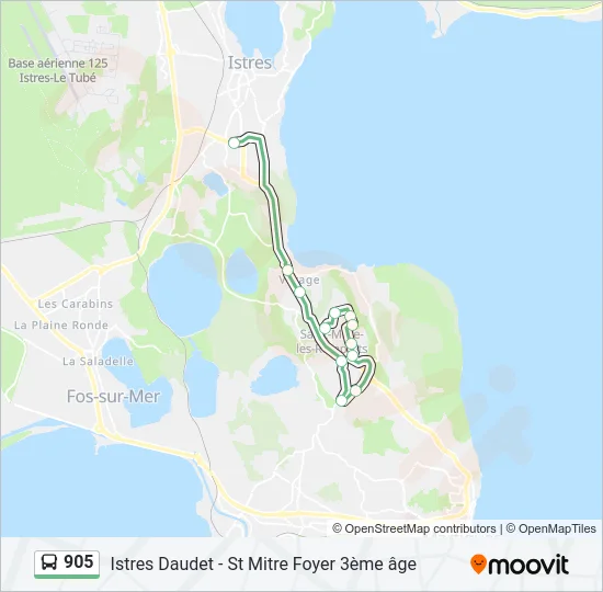 905 Bus Line Map