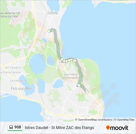 908 Bus Line Map