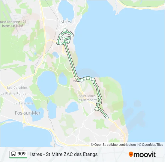 909 Bus Line Map