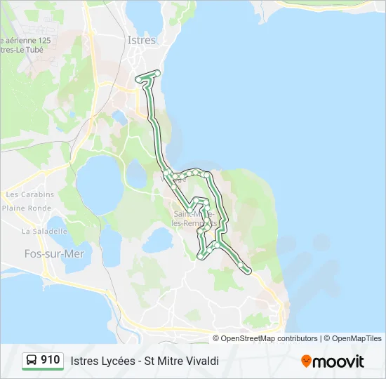 910 Bus Line Map