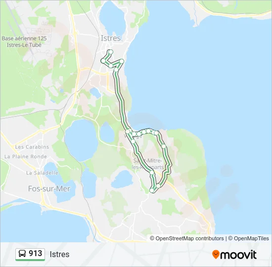 913 Bus Line Map