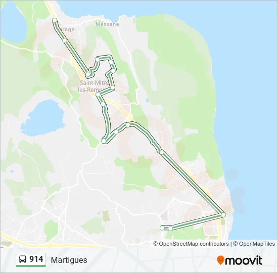 914 Bus Line Map