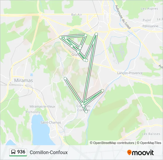 936 Bus Line Map