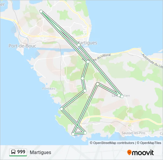 999 Bus Line Map