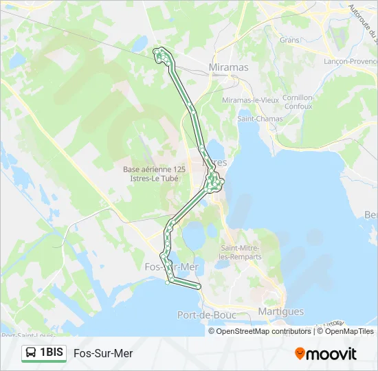 1BIS Bus Line Map