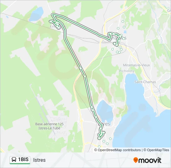1BIS Bus Line Map