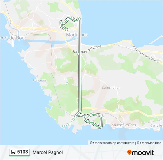5103 Bus Line Map