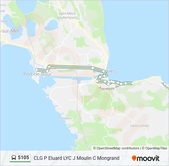 5105 Bus Line Map