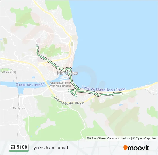 5108 Bus Line Map