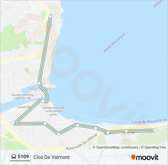 5109 Bus Line Map