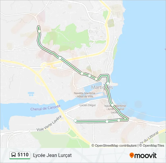 5110 Bus Line Map