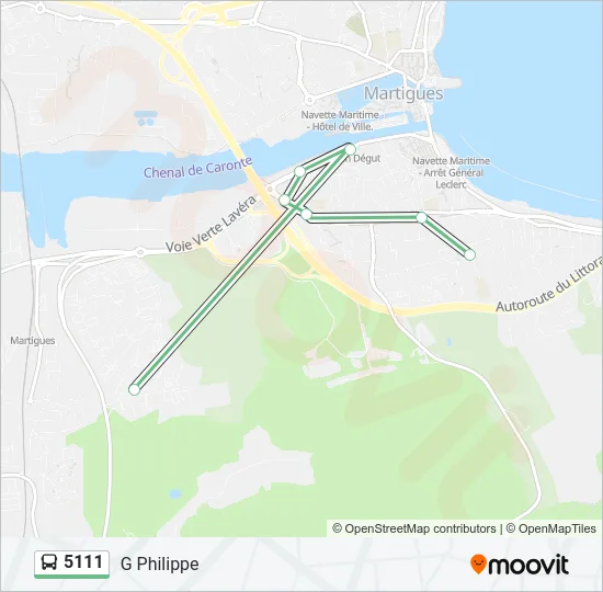 5111 Bus Line Map