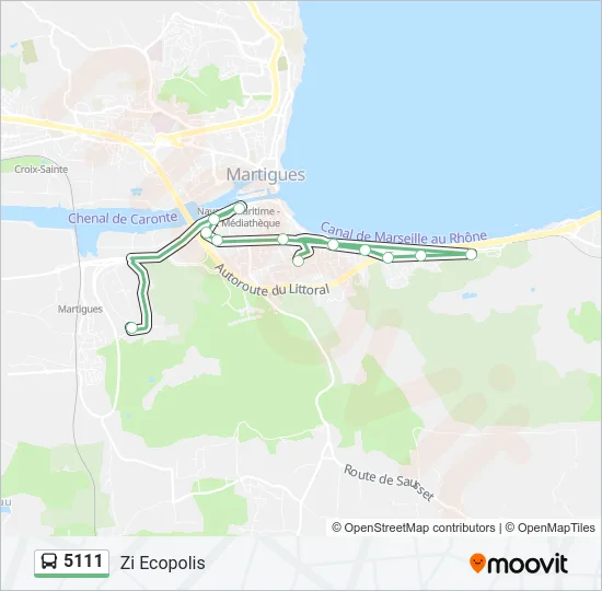 5111 Bus Line Map