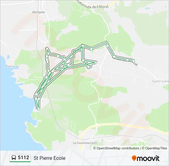 5112 Bus Line Map