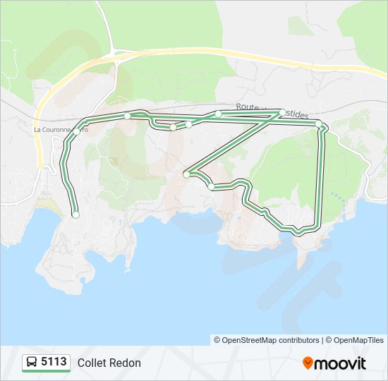 Plan de la ligne 5113 de bus