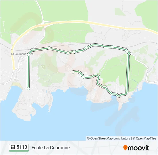 5113 Bus Line Map