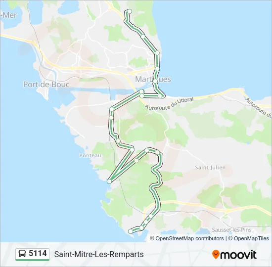 5114 Bus Line Map