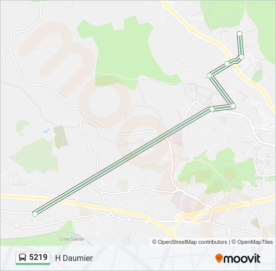 Plan de la ligne 5219 de bus