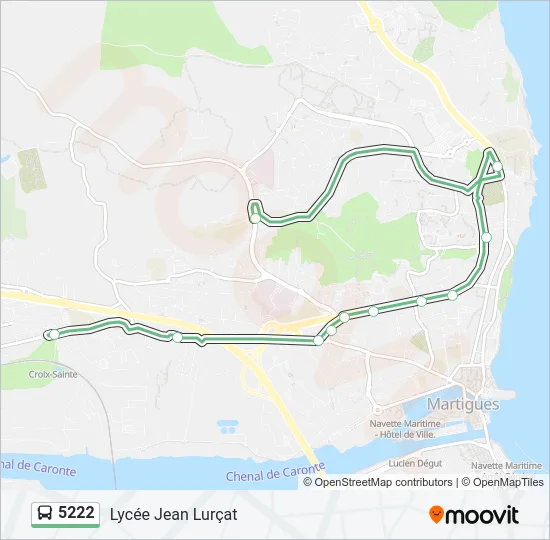5222 Bus Line Map