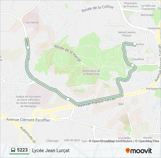 5223 Bus Line Map